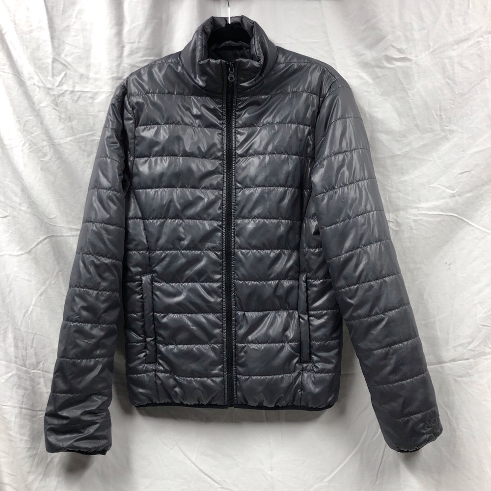 Aeropostale Gray Puffer Jacket Lightweight Quilted Design
